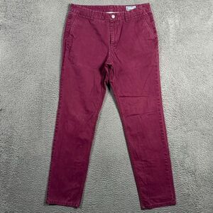 Bonobos Pants Mens 34x34 Red Athletic Slim Fit Chinos Preppy Casual